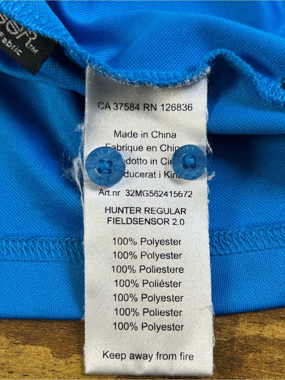 J.LINDEBERG Hunter Fieldsensor Polo Blue Regular Fit Golf Performance Shirt L - Picture 8 of 10